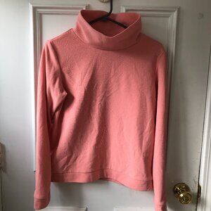 Dudley Stephens Park Slope Turtleneck Hip Length Fleece Pink Small